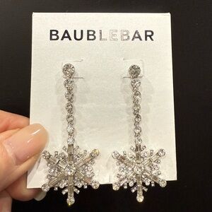 Snowflake Linear Drop Earring in ClearBAUBLEBAR NWT NO OFFERS PLEASE